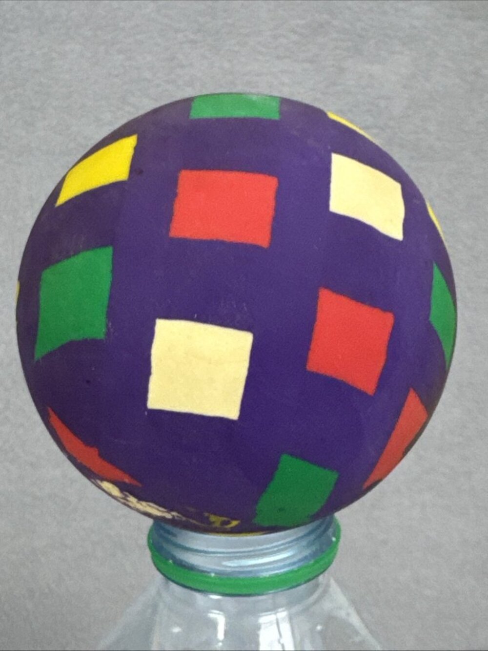 Purple Confetti Rubber Bouncy Ball
